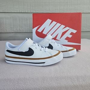 Nike Court Legacy Low Top Athletic Sneaker SZ 13C Hook & Loop White DA5381-102